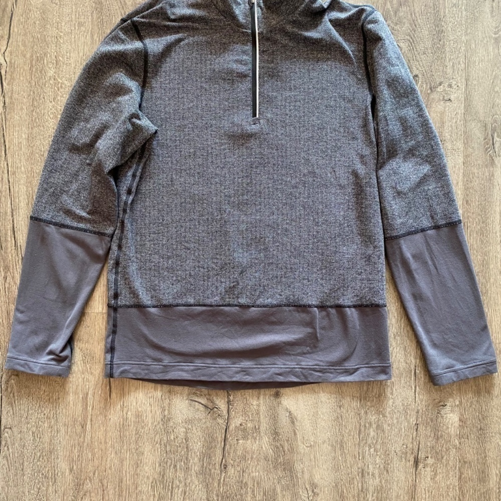 Lululemon Womens Long Sleeve 1/2 Zip Heathered Black/Gray Size 6 - Picture 6 of 7